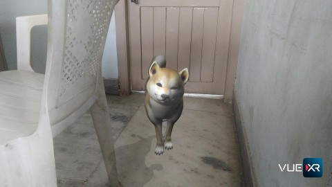 Cute Dog in Augmented Reality
