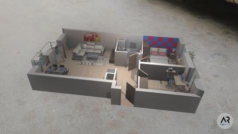 house floor plan in 3D