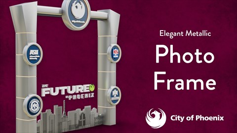 Phoenix City of future metallic AR Photo frame