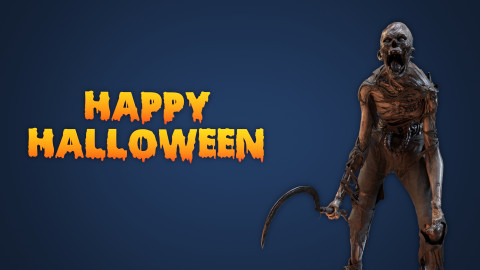 Skeleton brings Halloween Wishes