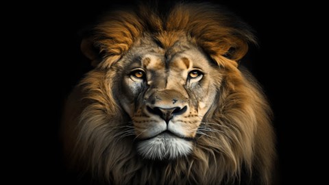 LION PHOTO IN FRAME