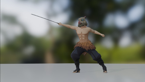 Inosuke Attack Animation